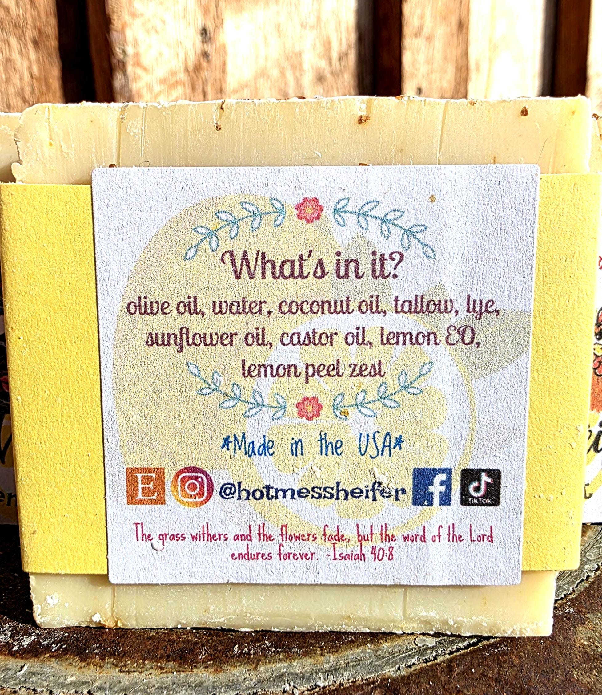 Lemon Zest Tallow Soap